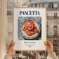 Pancetta – Italian Meat Dish, Restaurant Poster, styled in a charming Paris street view
