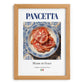 Pancetta – Italian Meat Dish, Restaurant Poster, set in oak frame