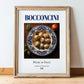Bocconcini – Italian Cheese Dish, Farmhouse Kitchen Painting, in wooden frame leaning on the floor