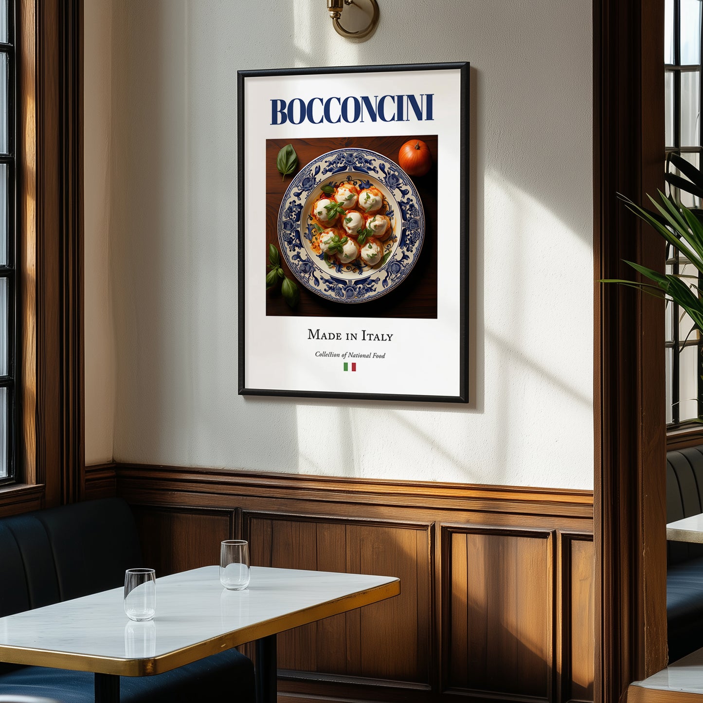 Bocconcini – Italian Cheese Dish, Farmhouse Kitchen Painting, clean layout with no caption