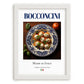 Bocconcini – Italian Cheese Dish, Farmhouse Kitchen Painting, placed in minimal white frame