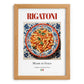 Rigatoni – Italian Pasta, Restaurant Print, set in oak frame