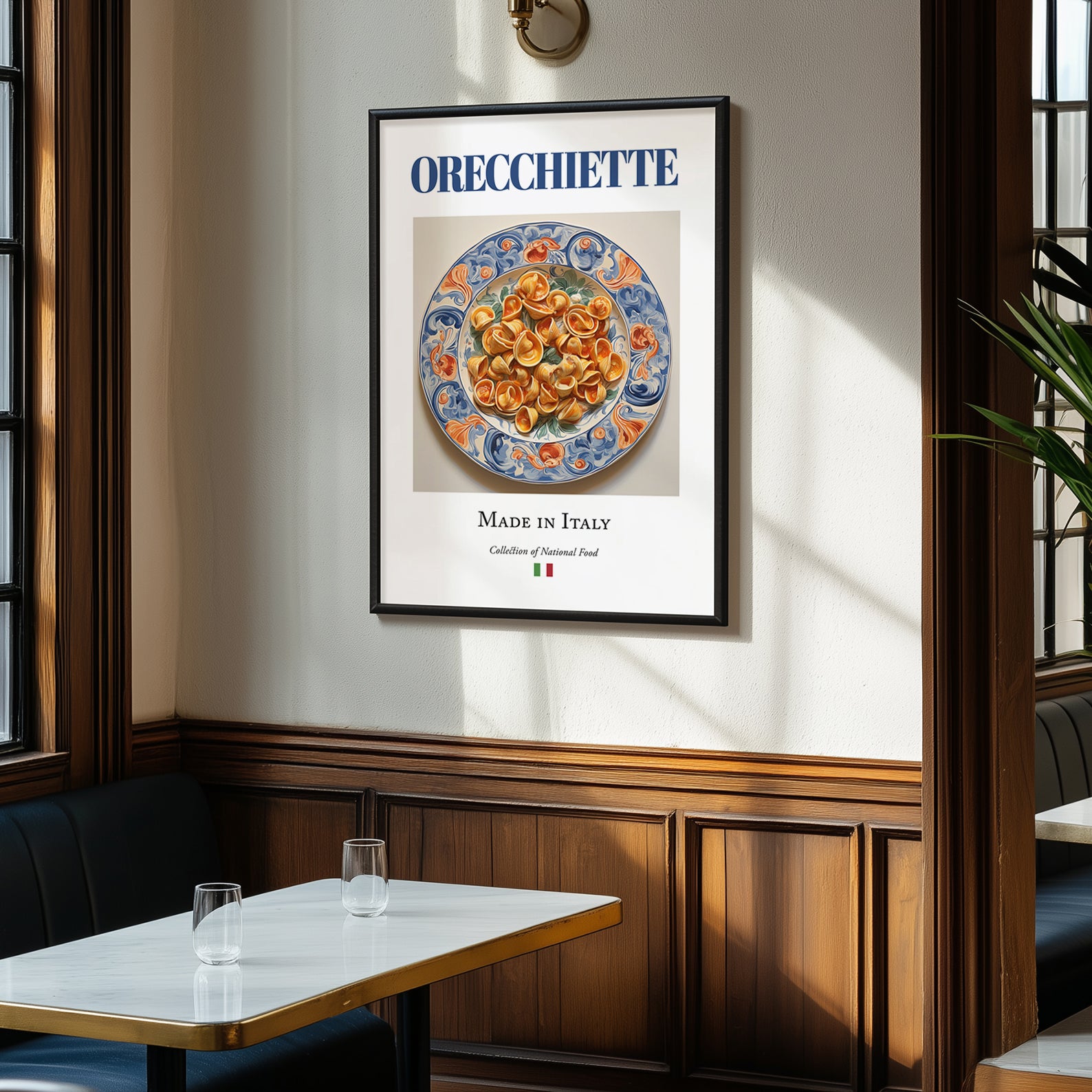 Orecchiette – Italian Pasta, Trattoria Print, clean layout with no caption