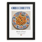 Orecchiette – Italian Pasta, Trattoria Print, in sleek black frame