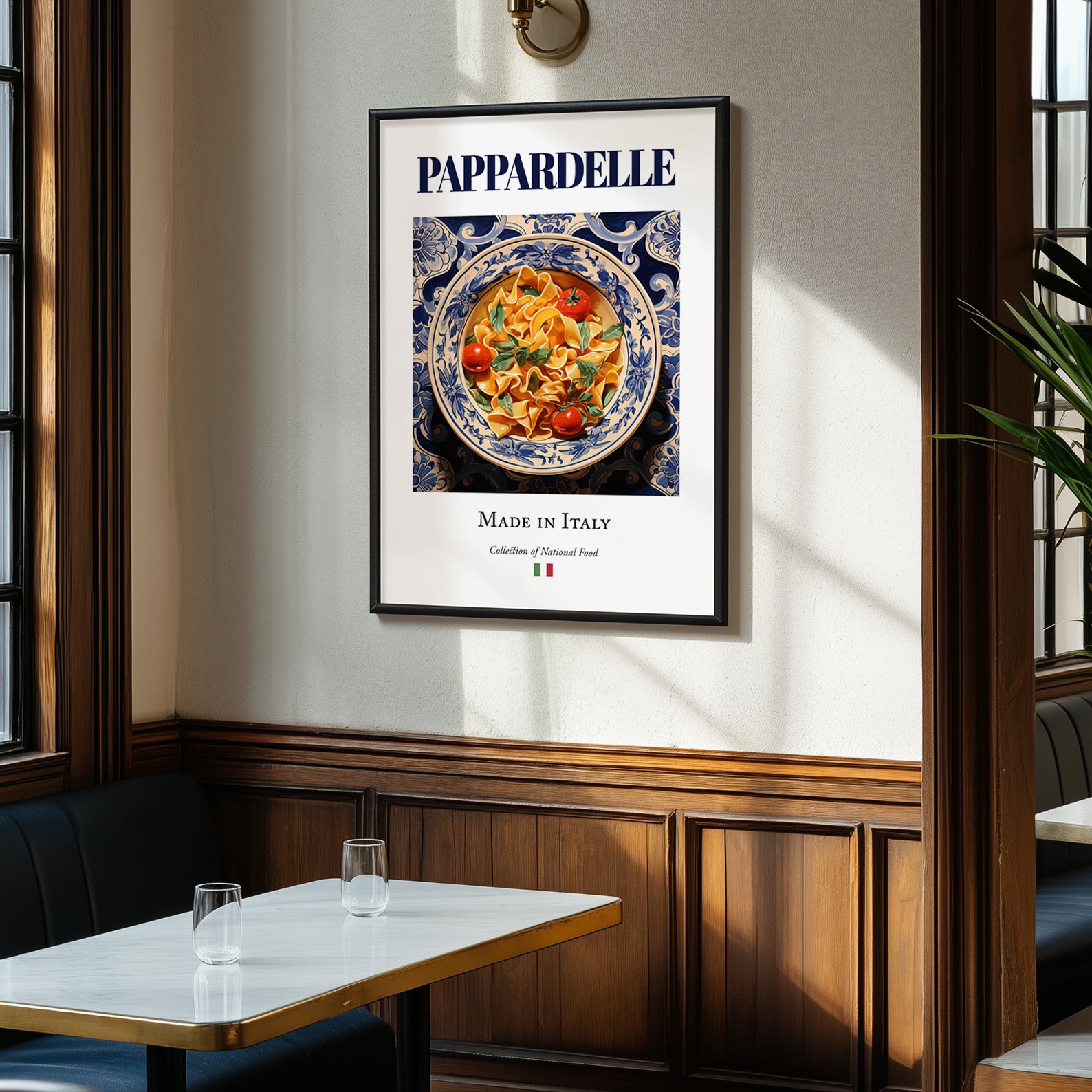 Pappardelle – Italian Pasta, Osteria Poster, clean layout with no caption