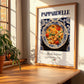 Pappardelle – Italian Pasta, Osteria Poster, no-text version framed in wood