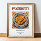 Panzerotti – Italian Dish, Farmhouse Kitchen Poster, in wooden frame leaning on the floor