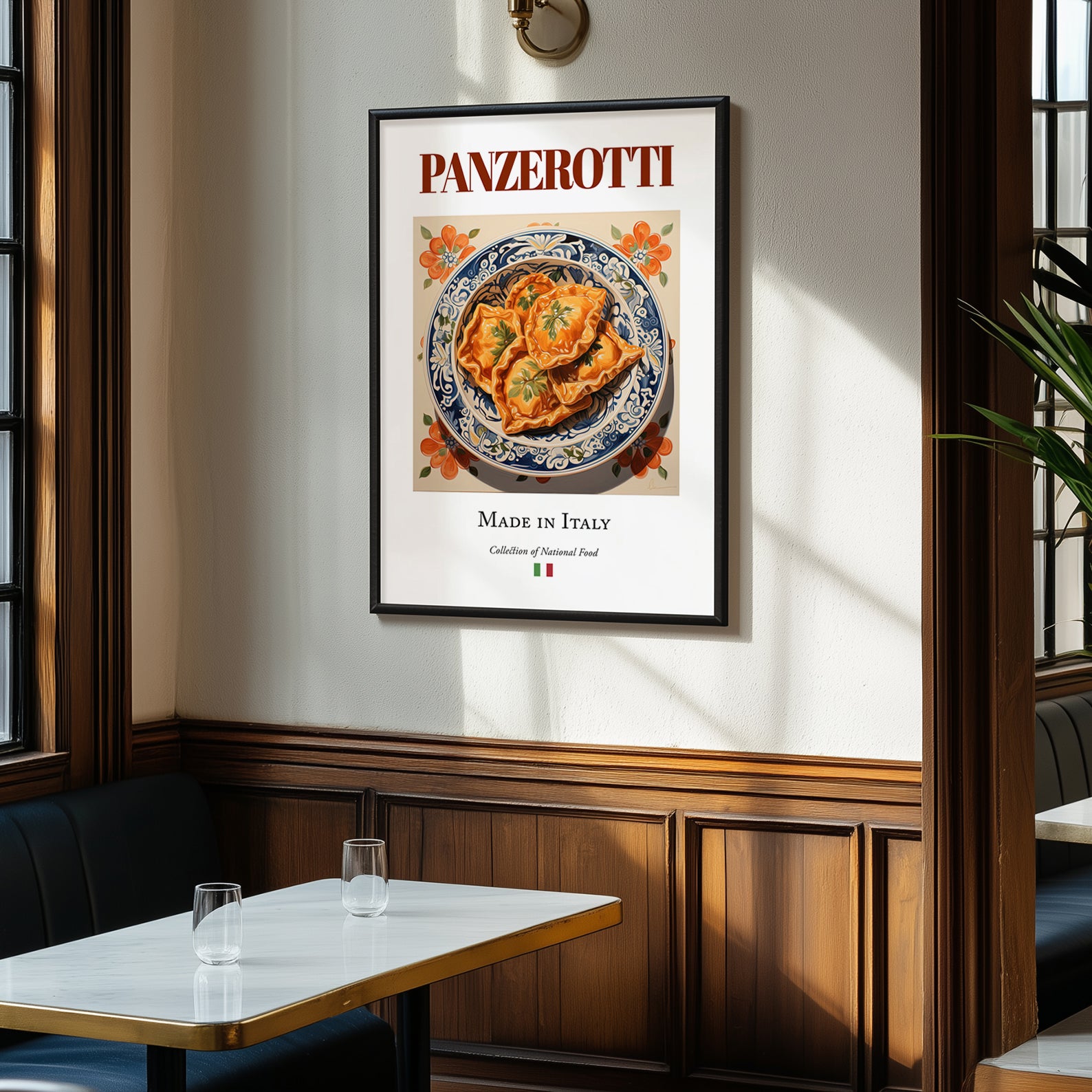 Panzerotti – Italian Dish, Farmhouse Kitchen Poster, clean layout with no caption