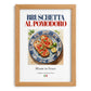 Bruschetta al pomodoro – Italian Dish, Bistro Still Life, set in oak frame
