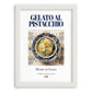 Gelato al pistacchio – Italian Dessert Dish, Brasserie Print, placed in minimal white frame