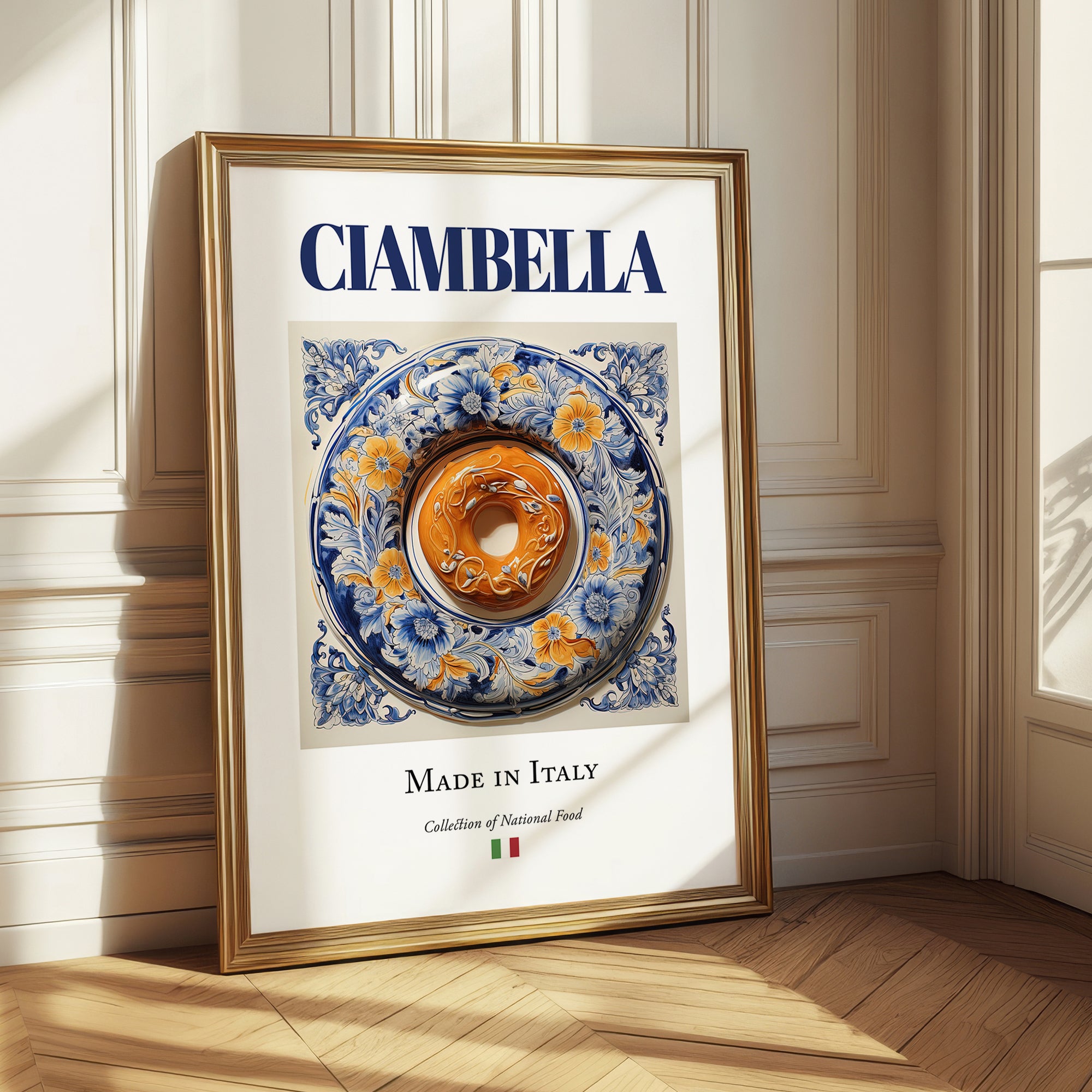 Ciambella – Italian Dessert Dish, Farmhouse Kitchen Wall Art
