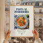 Pasta al pomodoro – Italian Pasta, Restaurant Wall Art, styled in a charming Paris street view