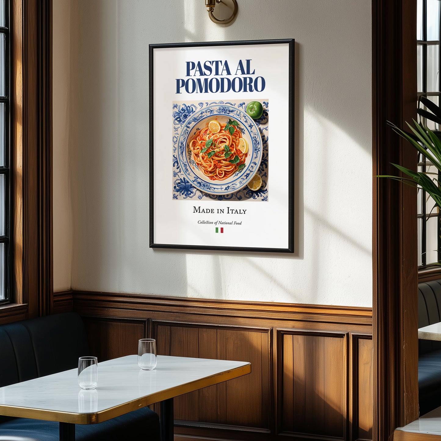 Pasta al pomodoro – Italian Pasta, Restaurant Wall Art, clean layout with no caption
