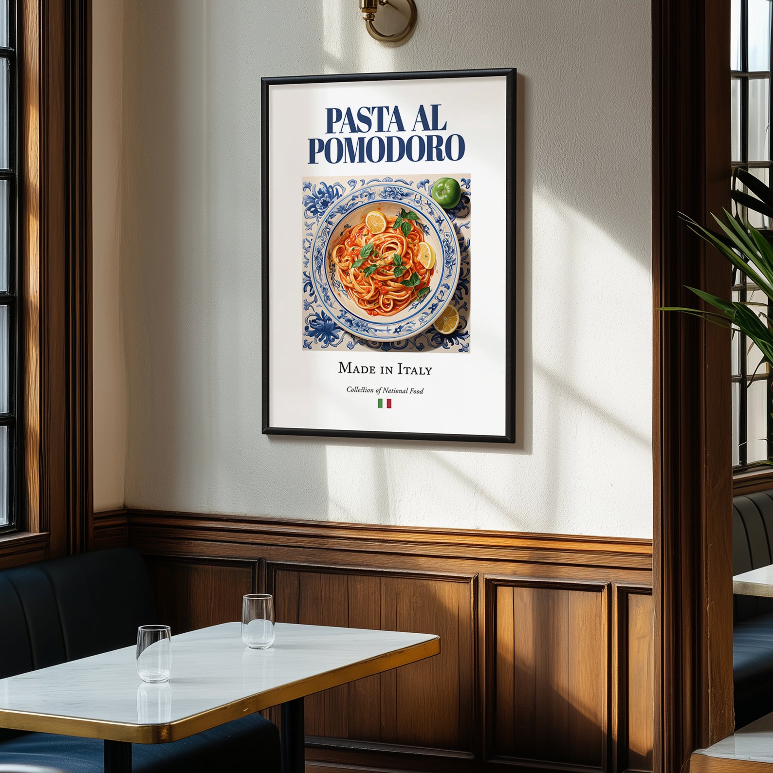Pasta al pomodoro – Italian Pasta, Restaurant Wall Art, clean layout with no caption