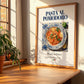 Pasta al pomodoro – Italian Pasta, Restaurant Wall Art, no-text version framed in wood