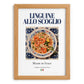 Linguine allo scoglio – Italian Pasta, Ristorante Illustration, set in oak frame