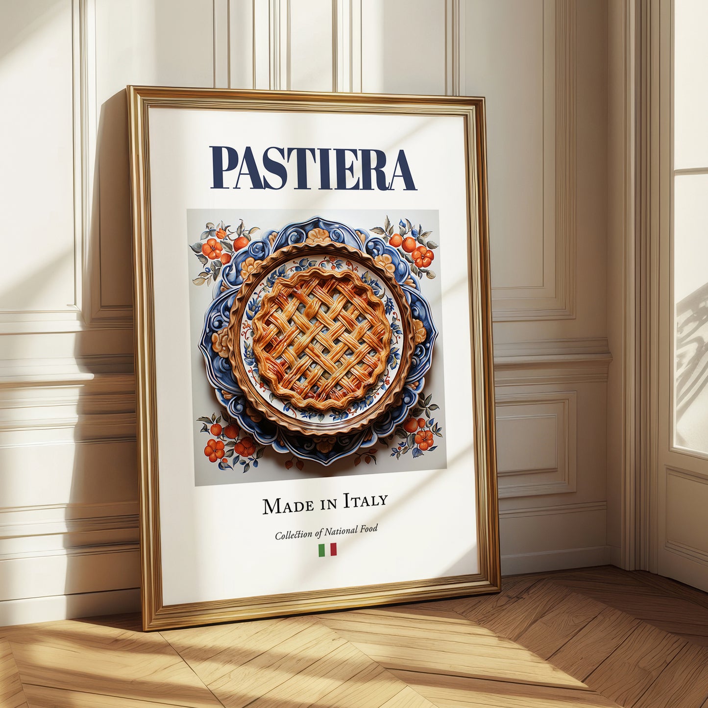 Pastiera – Italian Dessert Dish, Restaurant Illustration