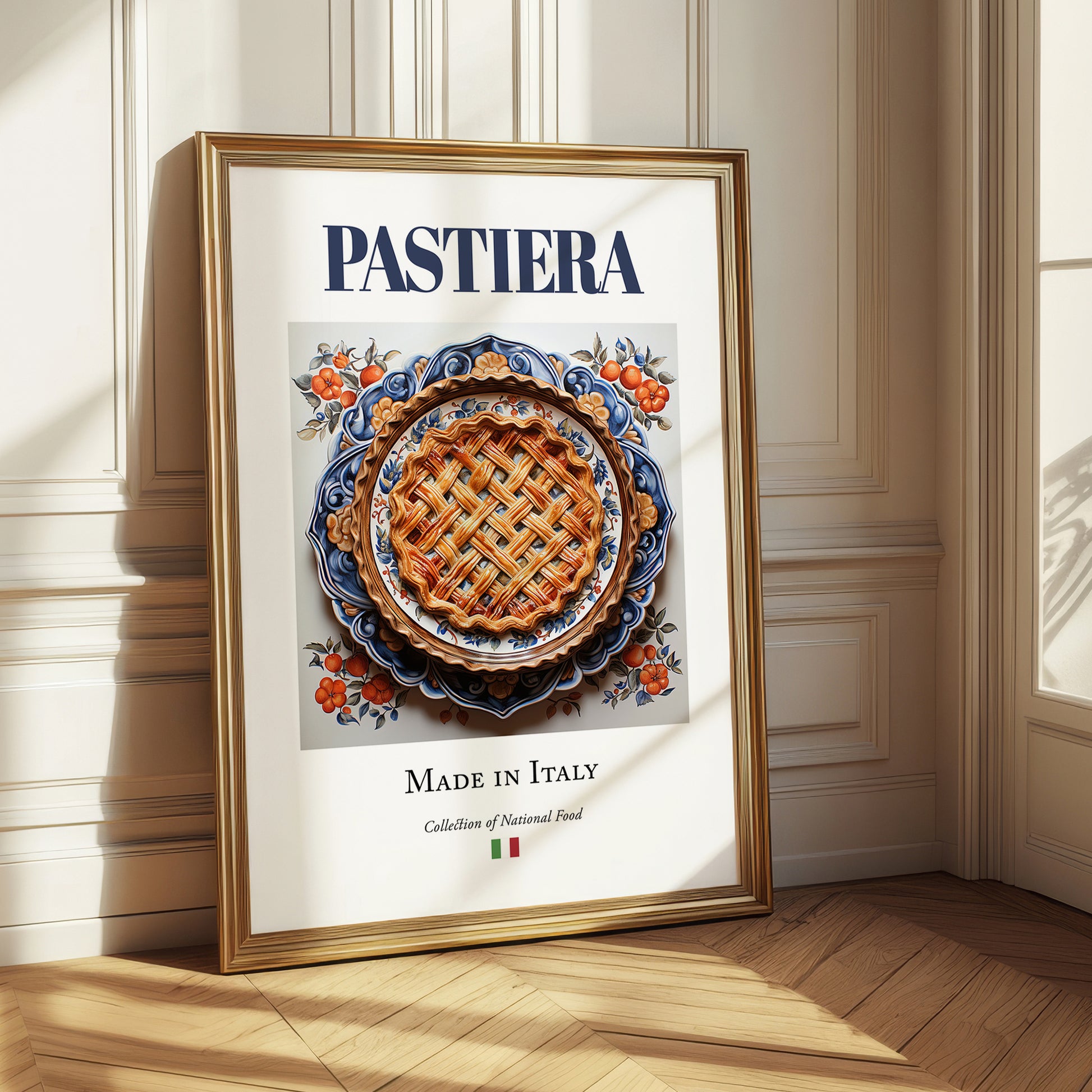 Pastiera – Italian Dessert Dish, Restaurant Illustration