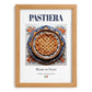 Pastiera – Italian Dessert Dish, Restaurant Illustration, set in oak frame