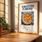 Tortellini in brodo – Italian Pasta, Osteria Illustration, no-text version framed in wood
