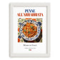 Penne all'arrabbiata – Italian Pasta, Osteria Painting, placed in minimal white frame