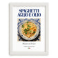 Spaghetti aglio e olio – Italian Pasta, Trattoria Art, placed in minimal white frame