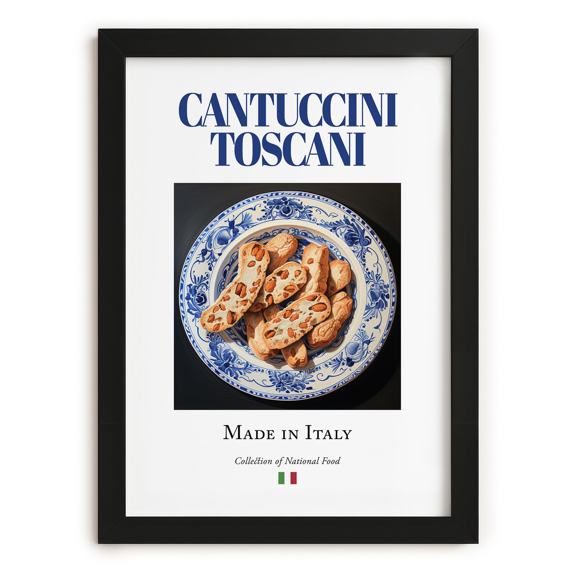 Cantuccini Toscani – Italian Dessert Dish, Tavern Poster, in sleek black frame