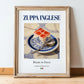 Zuppa Inglese – Italian Dessert Dish, Bistro Poster, in wooden frame leaning on the floor
