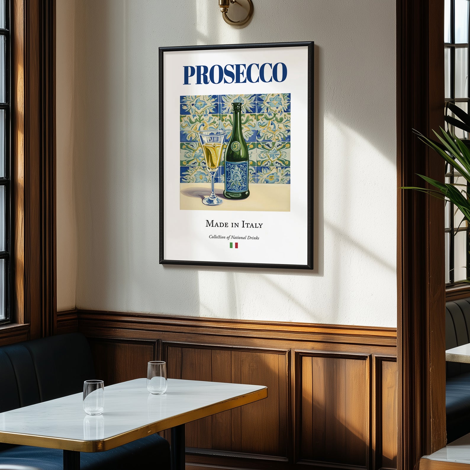 Prosecco – Italian Sparkling Wine, Vinoteca Poster, clean layout with no caption