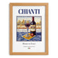 Chianti – Italian Red Wine, Wine Bar Poster, set in oak frame