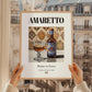 Amaretto – Italian Liqueur Drink, Cocktail Lounge Wall Decor, styled in a charming Paris street view