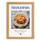 Francesinha – Portuguese Dish, Food Bar Print, set in oak frame