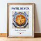 Pastel de nata – Portuguese Dessert Dish, Tavern Poster, in wooden frame leaning on the floor