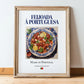 Feijoada à portuguesa – Portuguese Stew Dish, Fine Dining Restaurant Wall Art, in wooden frame leaning on the floor