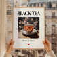 Black Tea – Chinese Tea, Tea Room Wall Decor, styled in a charming Paris street view