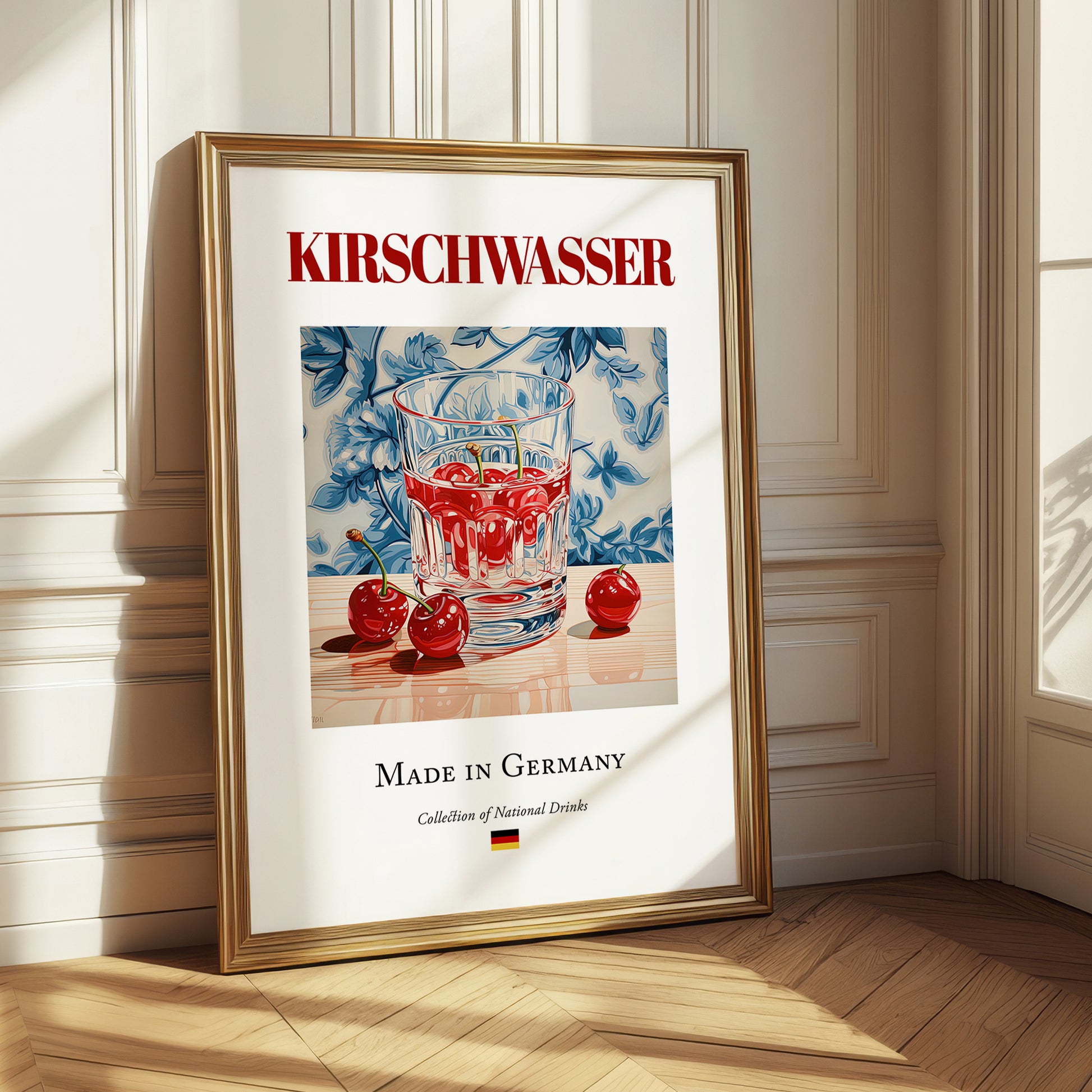 Kirschwasser – German Spirit Drink, Sky Bar Poster
