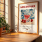 Kirschwasser – German Spirit Drink, Sky Bar Poster, no-text version framed in wood