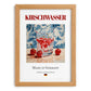 Kirschwasser – German Spirit Drink, Sky Bar Poster, set in oak frame