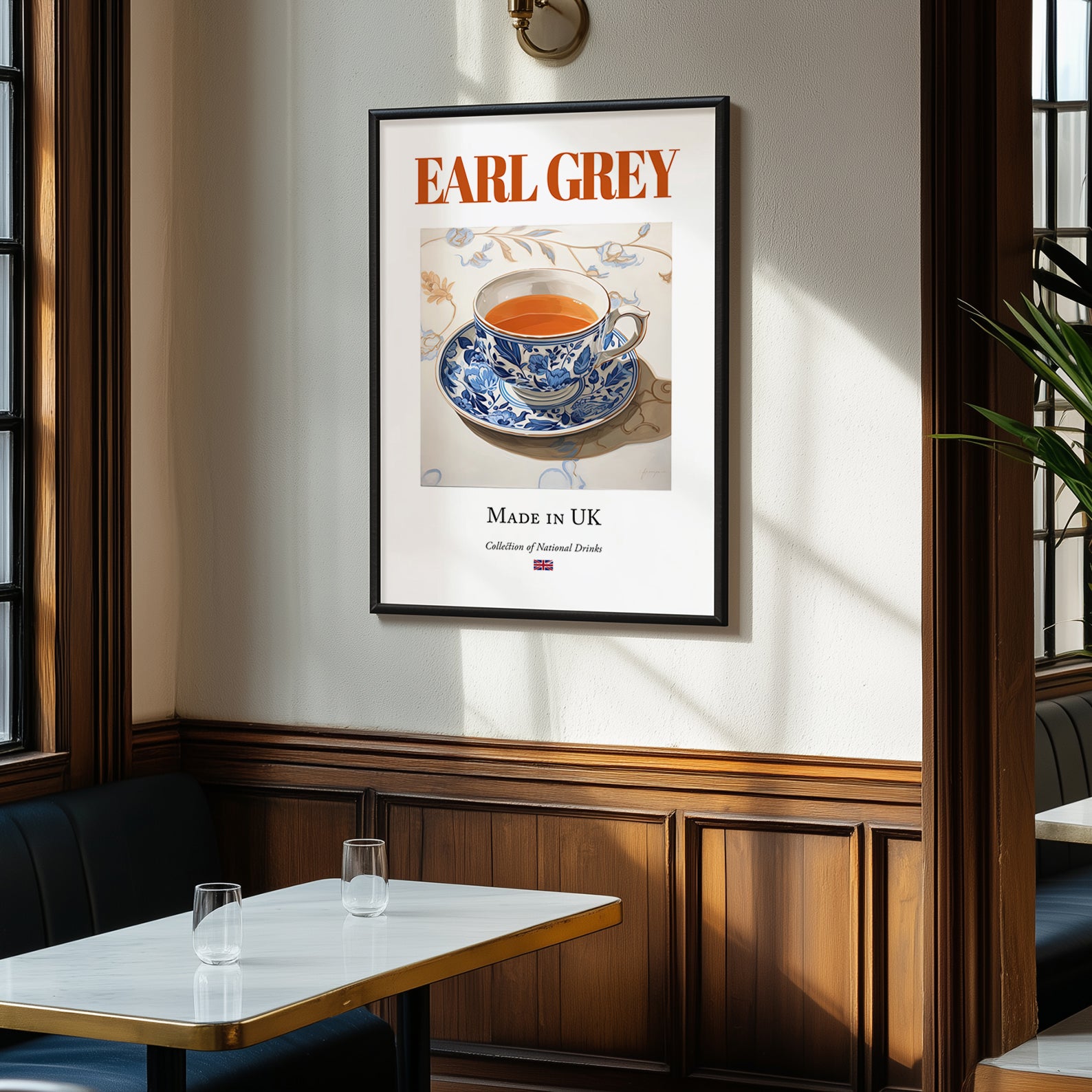 Earl Grey – English Tea, Tea Room Poster, clean layout with no caption
