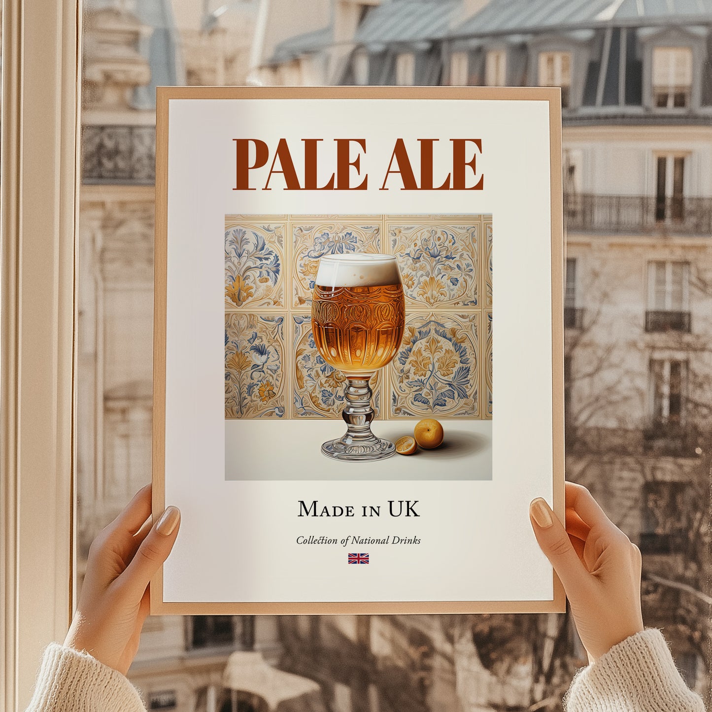 Pale Ale – English Beer, Gastropub Wall Art, styled in a charming Paris street view