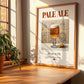 Pale Ale – English Beer, Gastropub Wall Art, no-text version framed in wood