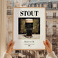 Stout – English Beer, Sports Bar Poster, styled in a charming Paris street view