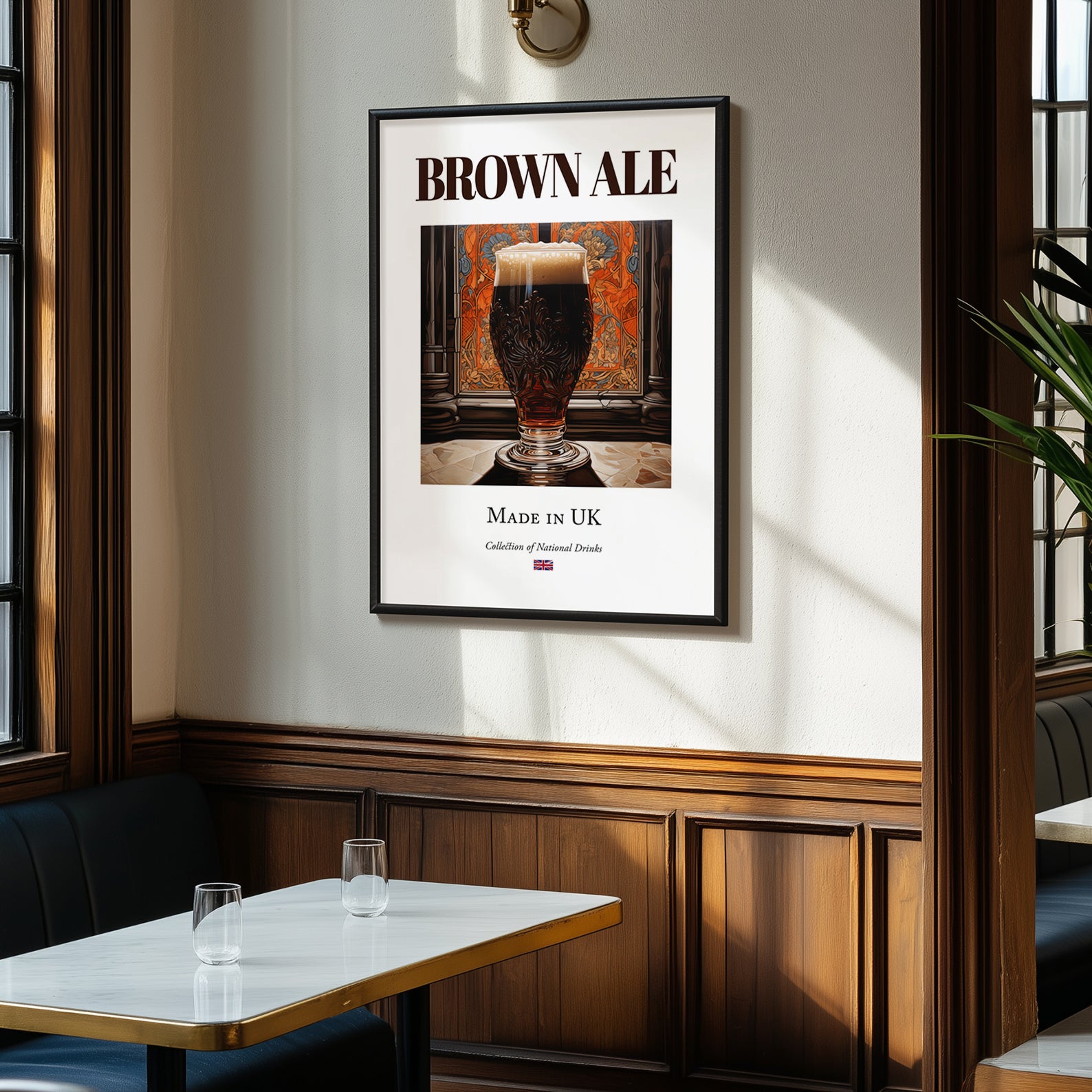 Brown Ale – English Beer, Gastropub Still Life, clean layout with no caption