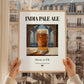 India Pale Ale – English Beer, Taproom Print, styled in a charming Paris street view