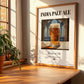 India Pale Ale – English Beer, Taproom Print, no-text version framed in wood