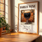 Barley Wine – English Beer, Sports Bar Poster, no-text version framed in wood