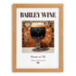 Barley Wine – English Beer, Sports Bar Poster, set in oak frame
