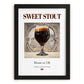 Sweet Stout – English Beer, Gastropub Print, in sleek black frame