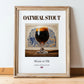 Oatmeal Stout – English Beer, Brauhaus Art, in wooden frame leaning on the floor