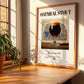 Oatmeal Stout – English Beer, Brauhaus Art, no-text version framed in wood